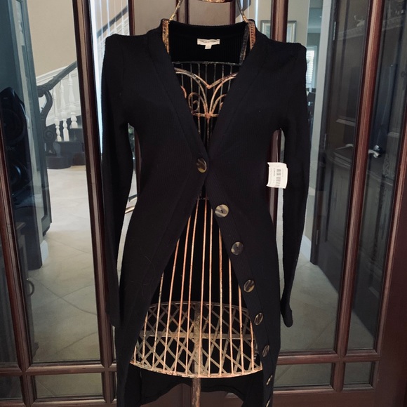 NWT Heart & Hips button blk sweater dress cardigan - Picture 11 of 16